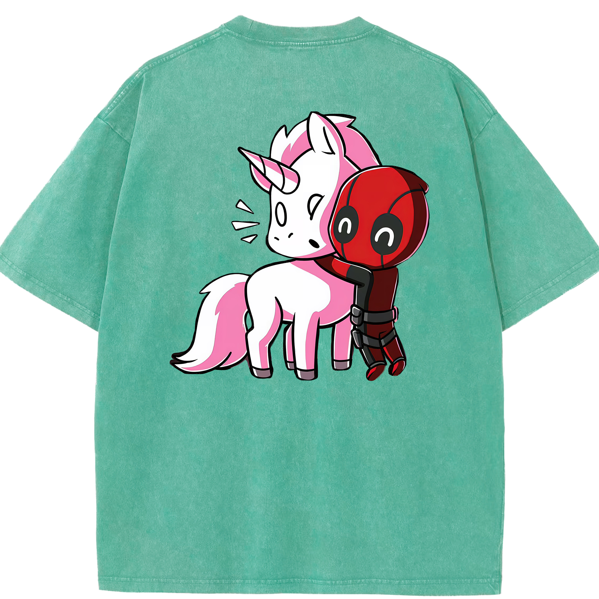 （画像用） Deadpool デッドプール 綿100% ヴィンテージ風 半袖Tシャツ（背面プリント）